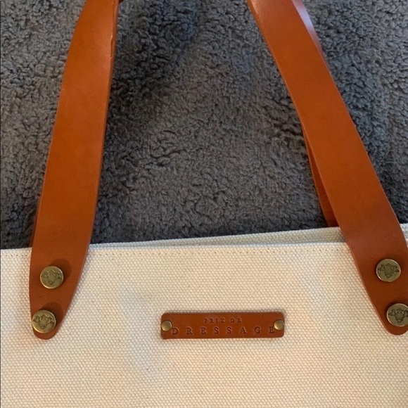 PRIX DE DRESSAGE Brown and cream embossed tote - Picture 2 of 4